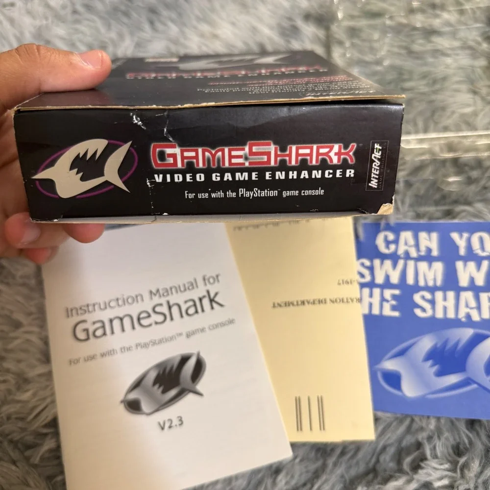 GameShark Video Game Enhancer V2.3 PlayStation PS1 Box and Manual Only No Game